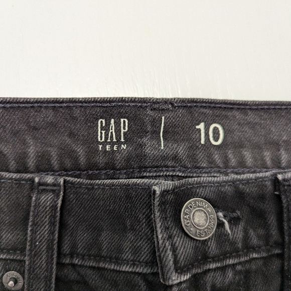 GAP Kids Black Denim Mini Skirt Size 10 - Picture 4 of 6